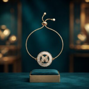 Butterfly Halo Slider Bracelet.